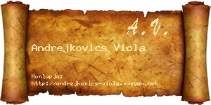 Andrejkovics Viola névjegykártya